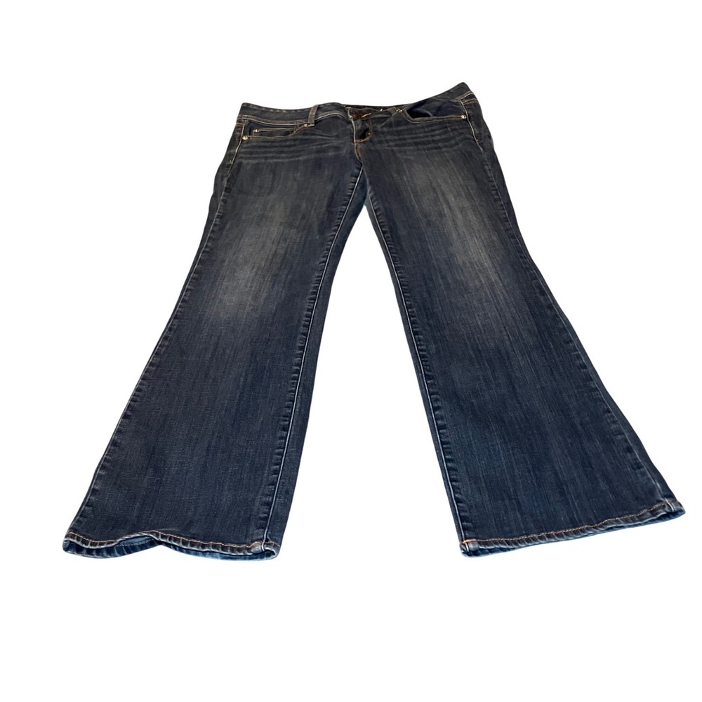 American Eagle Woman's 14 Super Stretch Bootcut Jeans Dark Wash Blue Denim